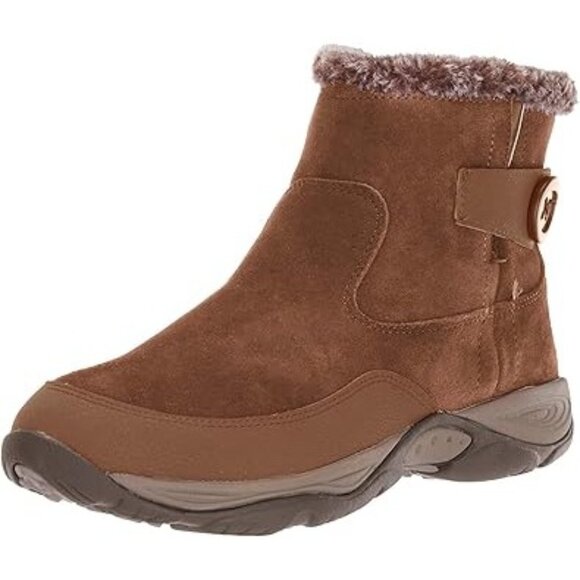 Easy Spirit Womens seExcel8 Mid Calf Boots Fur Lined Zipper Brown Size 8.5 M - Picture 1 of 8